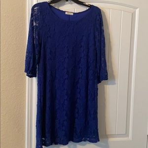 Blue lace dress